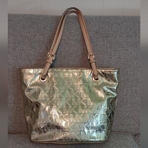Firm Final price!*MK logo golden tote